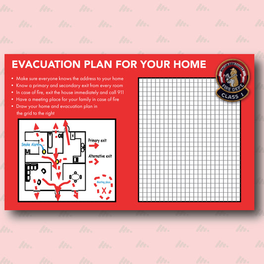 5x8 Home Evacuation Planning Magnets